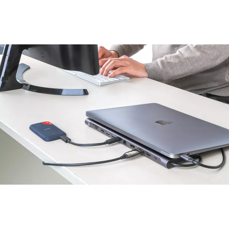 Dok/Hub Manhattan USB-C 10 portov 4K 60Hz Power Delivery
