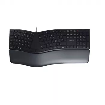 CHERRY KC 4500 ERGO klávesnica kancelárska USB QWERTZ Schweizerdeutsch čierna