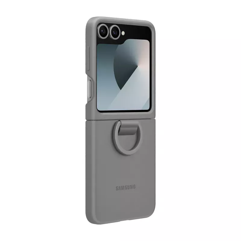 Samsung EF-PF741TJEGWW silikónový kryt s krúžkom pre Galaxy Z Flip6, sivý