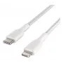 BELKIN Lightning-na-USB-C kábel pletený 1m biely