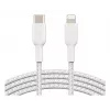 BELKIN Lightning-na-USB-C kábel pletený 1m biely
