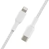 BELKIN Lightning-na-USB-C kábel pletený 1m biely