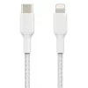 BELKIN Lightning-na-USB-C kábel pletený 1m biely