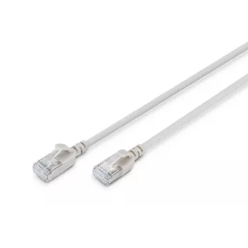 DIGITUS tenký patch kábel - CAT6A - F-FTP - 3m - sivý