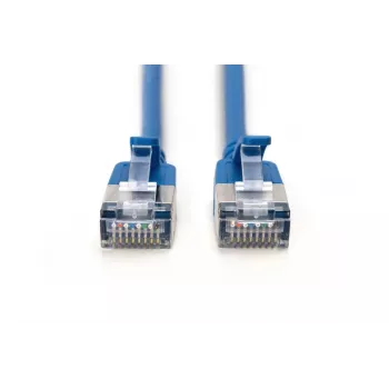 DIGITUS tenký patch kábel - CAT6A - F-FTP - 2m - modrý