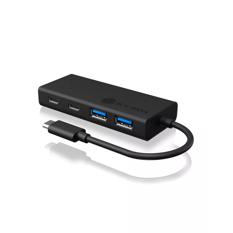 ICY BOX IB-HUB1426-CPD USB 3.2 Gen 1 (3.1 Gen 1) Type-C 5000 Mbit/s čierny