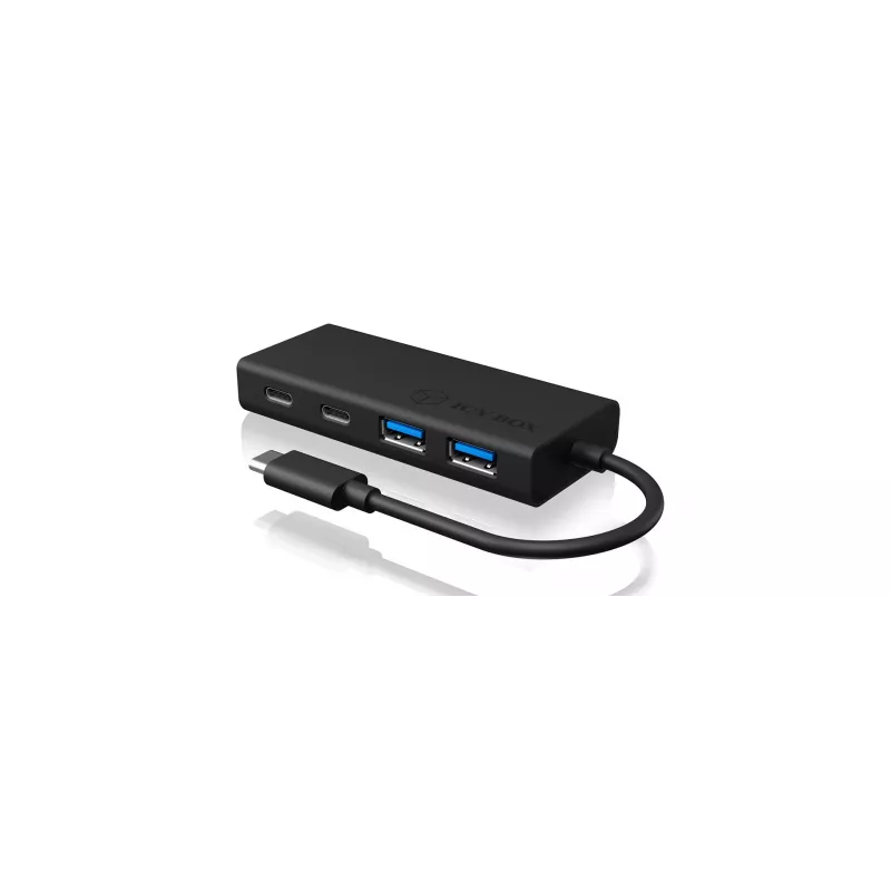 ICY BOX IB-HUB1426-CPD USB 3.2 Gen 1 (3.1 Gen 1) Type-C 5000 Mbit/s čierny