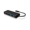 ICY BOX IB-HUB1426-CPD USB 3.2 Gen 1 (3.1 Gen 1) Type-C 5000 Mbit/s čierny