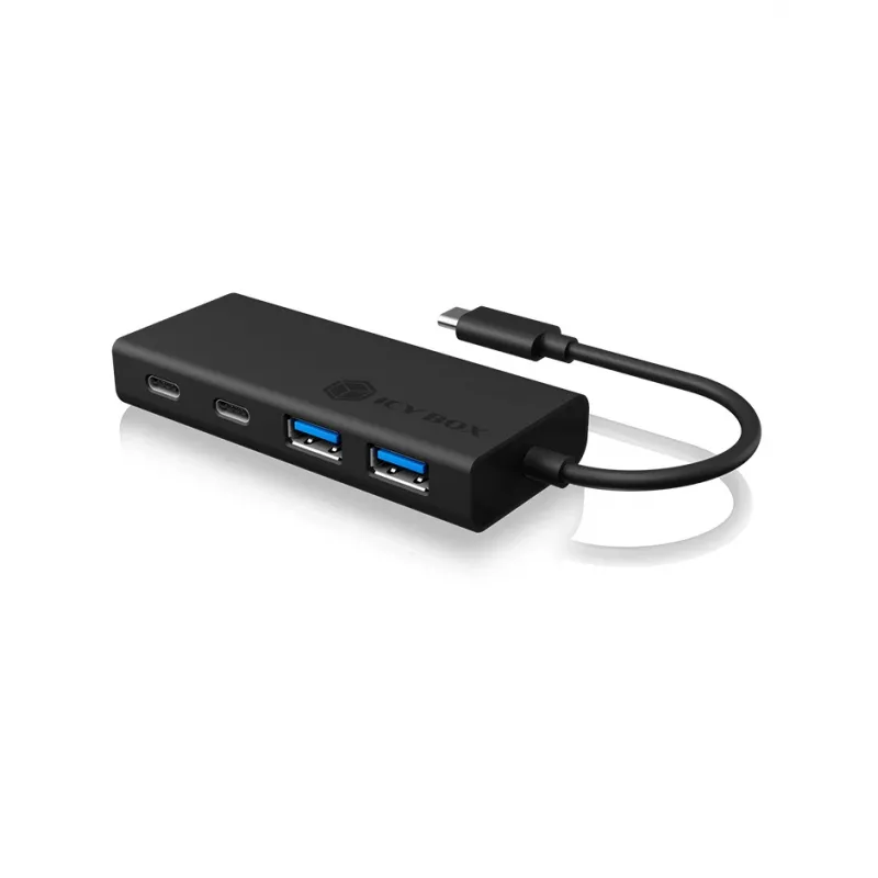ICY BOX IB-HUB1426-CPD USB 3.2 Gen 1 (3.1 Gen 1) Type-C 5000 Mbit/s čierny