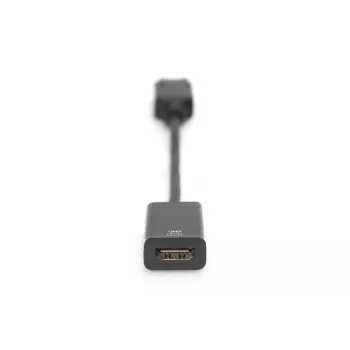 DIGITUS DP - HDMI kábel 20 cm čierny DP - HDMI Type-A M/F HDMI 2.0