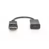 DIGITUS DP - HDMI kábel 20 cm čierny DP - HDMI Type-A M/F HDMI 2.0
