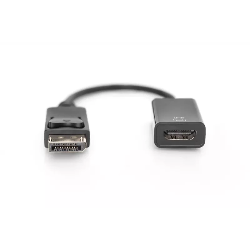 DIGITUS DP - HDMI kábel 20 cm čierny DP - HDMI Type-A M/F HDMI 2.0