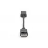DIGITUS DP - HDMI kábel 20 cm čierny DP - HDMI Type-A M/F HDMI 2.0