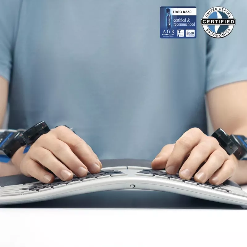 LOGITECH Ergo K860 - bezdrôtová split klávesnica grafitová Qwerty US/International