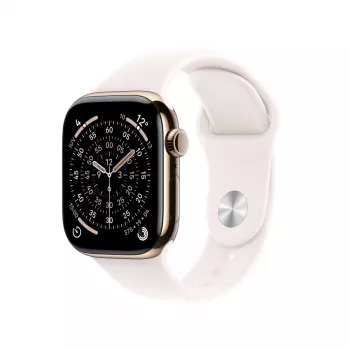 APPLE Watch Series 11 GPS + Cellular 46mm zlaté titánové puzdro s Light Blush športovým remienkom S/M