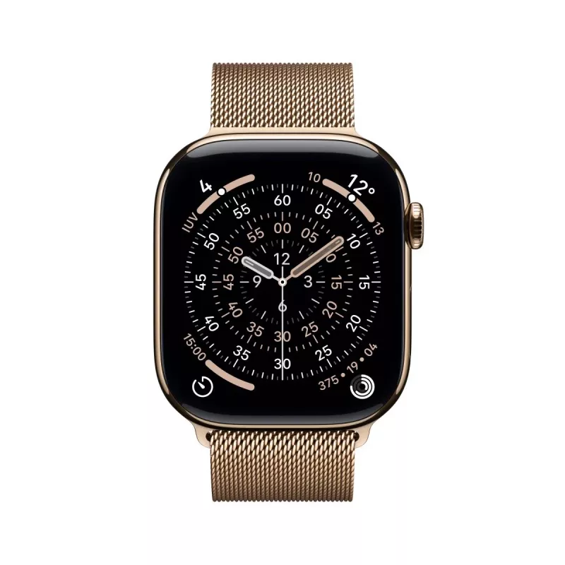 APPLE Watch Series 11 GPS + Cellular 46mm zlaté titánové puzdro so zlatým Milanese Loop - M/L