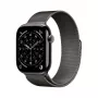 APPLE Watch Series 11 GPS + Cellular 46mm bridlicové titánové puzdro s bridlicovým Milanese Loop S/M