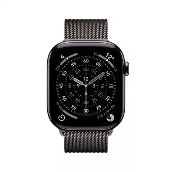APPLE Watch Series 11 GPS + Cellular 46mm bridlicové titánové puzdro s bridlicovým Milanese Loop S/M