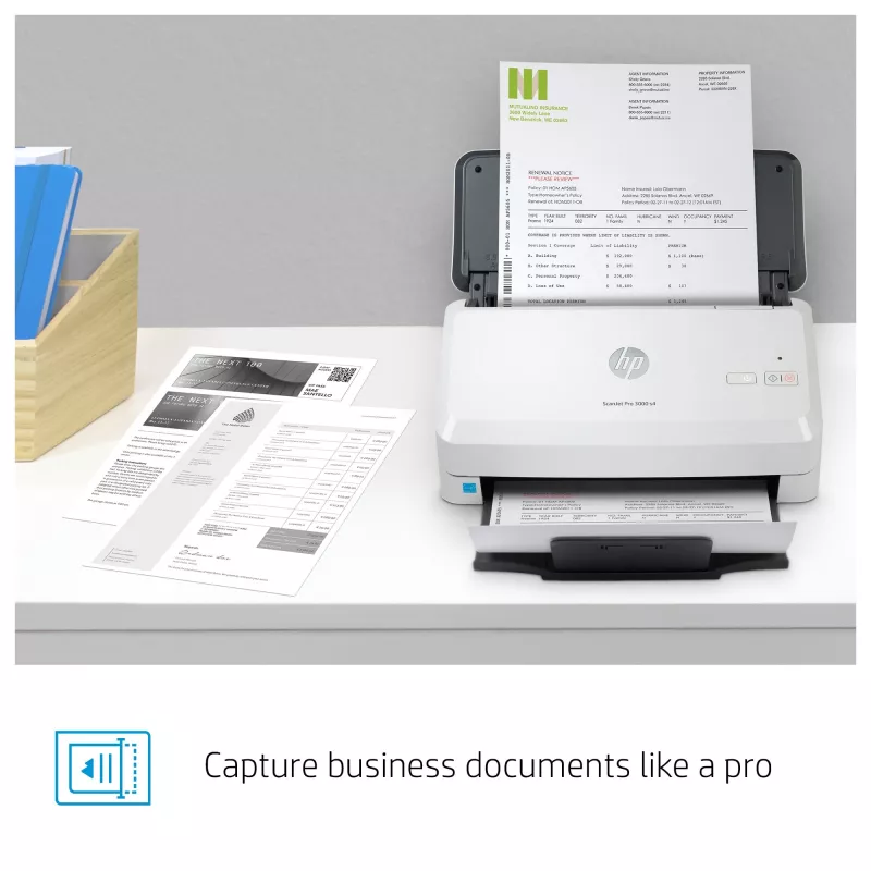 HP Scanjet Pro 3000 s4 skener s podávačom 600 x 600 DPI A4 čierny, biely