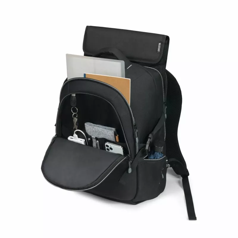 DICOTA Eco- 14-15.6in batoh na notebook - čierny / 600d recyklovaný PET