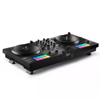 Hercules INPULSE T7 čierny DJ kontrolér – 3,5 mm/6,35 mm slúchadlá, USB kábel, 652×350×90 mm