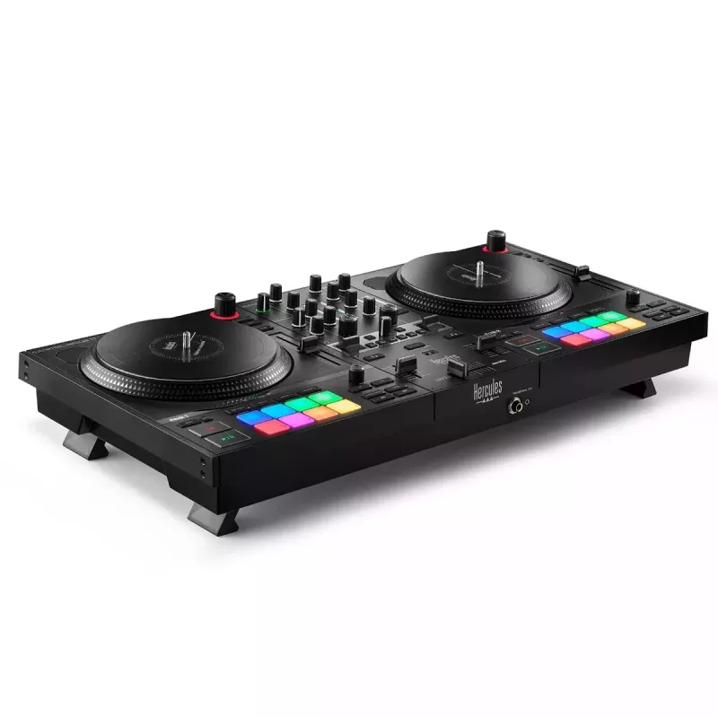 Hercules INPULSE T7 čierny DJ kontrolér – 3,5 mm/6,35 mm slúchadlá, USB kábel, 652×350×90 mm