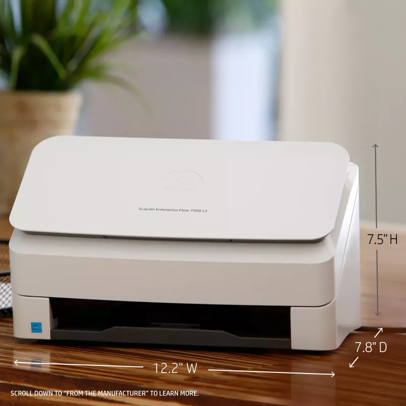 HP Scanjet Enterprise Flow 7000 s3 Skener s podávačom 600 x 600 DPI A4 biela