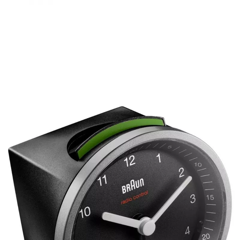 Braun BC07SB-DCF kremenný budík čierny, strieborný
