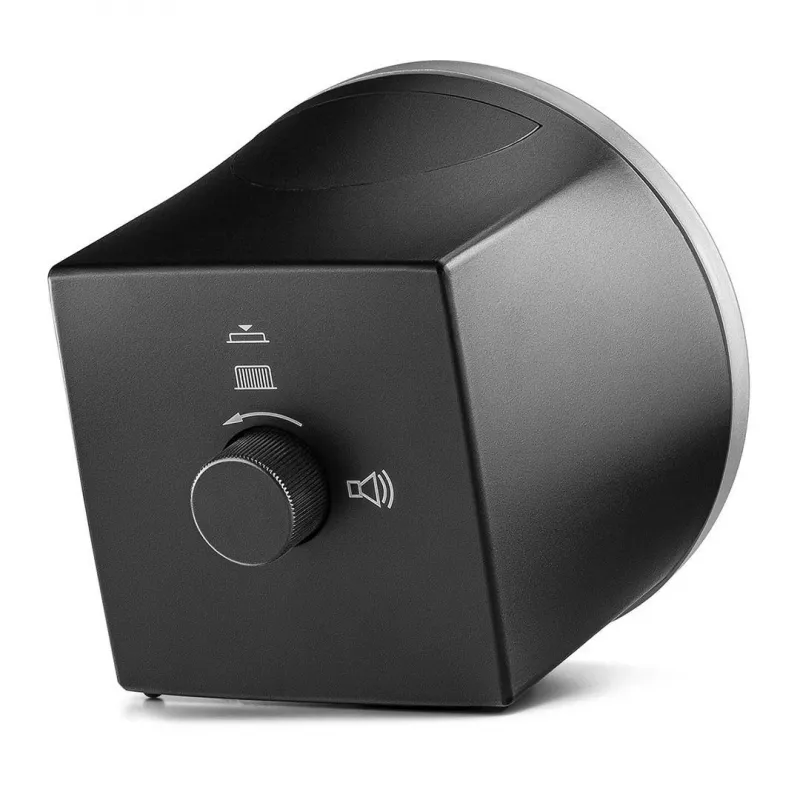 Braun BC07SB-DCF kremenný budík čierny, strieborný