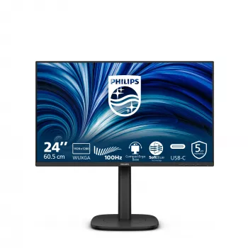 Philips 3000 series 24B2N3200D/00 počítačový monitor 61,2 cm (24,1 palca) 1920 x 1200 pixelov WUXGA LCD čierny