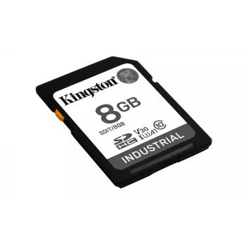 Kingston Technology 8G SDHC Industrial pSLC, 8 GB, SDXC, trieda 10, UHS-I, 100 MB/s, 80 MB/s