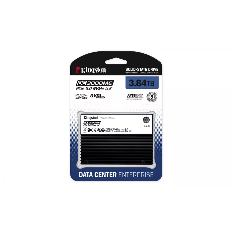 Kingston Technology 3,84 TB DC3000ME U.2 PCIe 5.0 NVMe TCG Opal Enterprise SSD