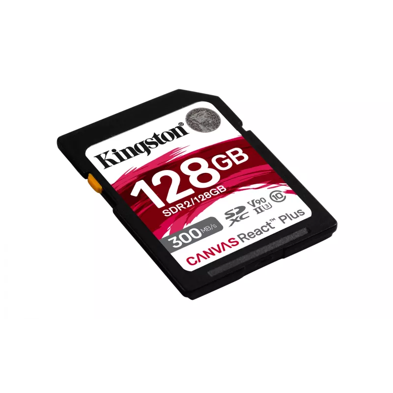 Kingston Technology 128 GB Canvas React Plus SDXC UHS-II 300R/260W U3 V90 pre Full HD/4K/8K