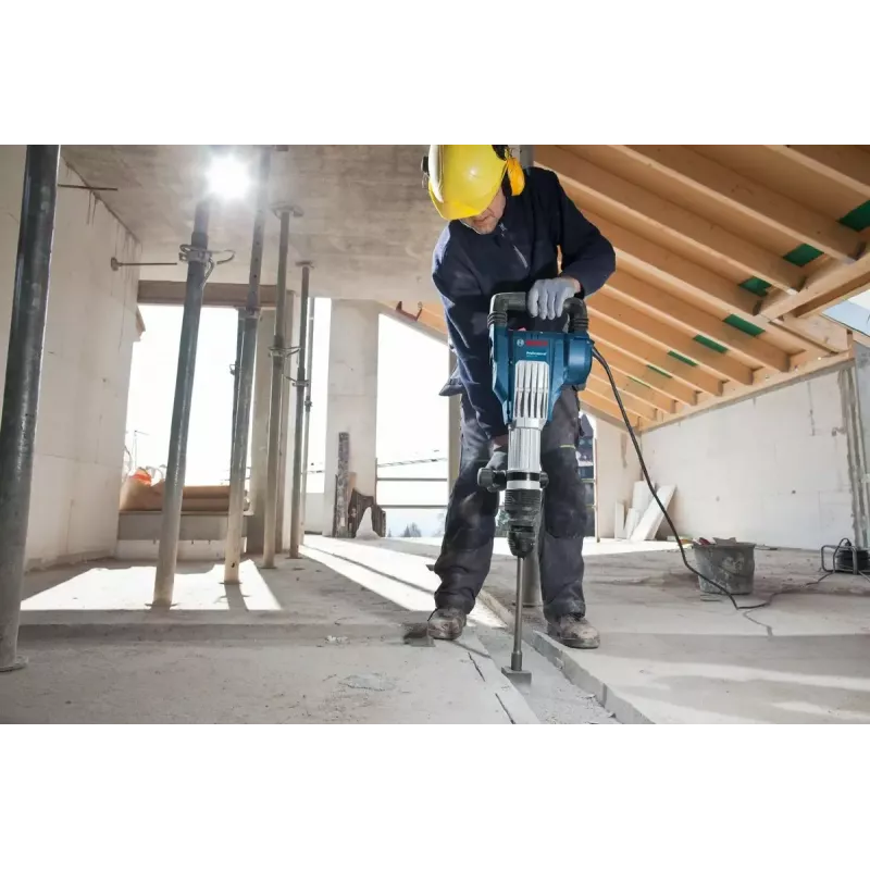 Vŕtacie kladivo Bosch GSH11VC čierna modrá nerez 1700 W