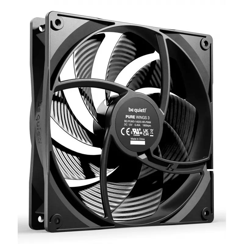 be quiet! Pure Wings 3 140mm | PWM high-speed Triple Pack ventilátor počítačovej skrine 14 cm čierny 3 kusy