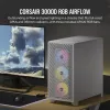 CORSAIR Mid-Tower PC skriňa – 3000d RGB Airflow – biela