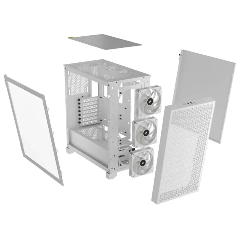 CORSAIR Mid-Tower PC skriňa – 3000d RGB Airflow – biela