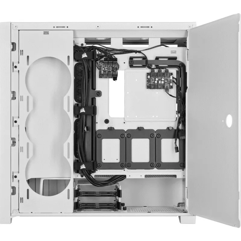 CORSAIR Mid-Tower Smart Case - iCUE 5000X - RGB QL Edition Tempered Glass True - biela