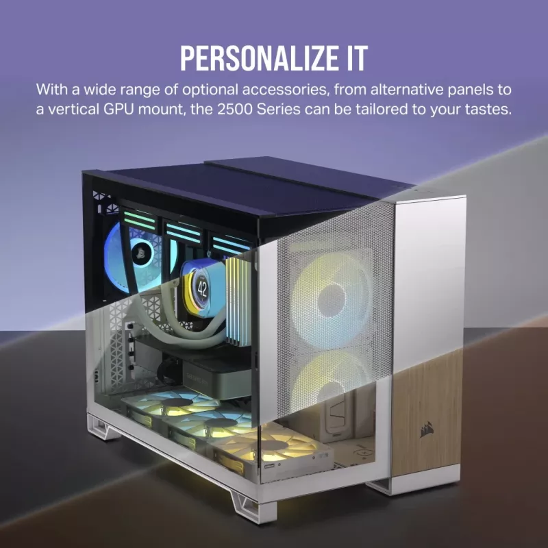 CORSAIR PC skriňa – iCUE LINK 2500X RGB Micro-ATX Dual-Chamber biela