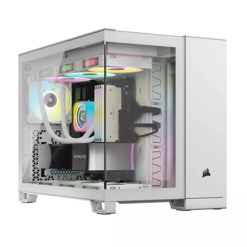 CORSAIR PC skriňa – iCUE LINK 2500X RGB Micro-ATX Dual-Chamber biela
