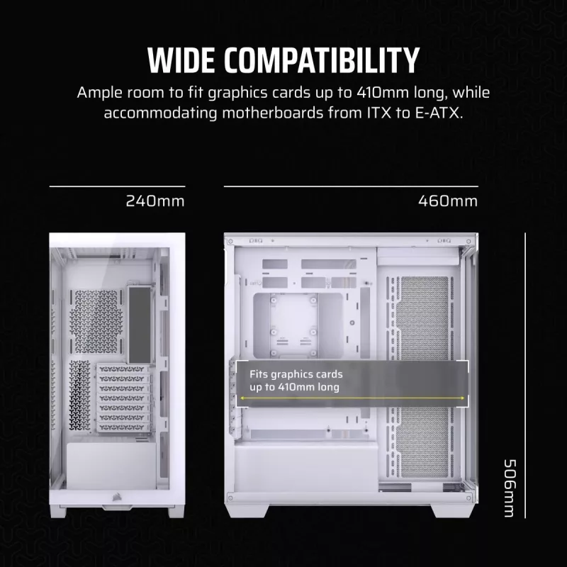 CORSAIR PC skriňa - 3500X Mid-Tower - biela