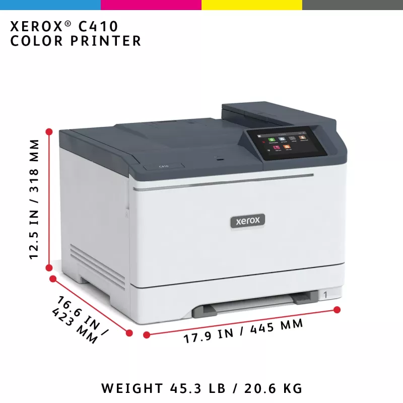 Xerox C410 A4 40ppm duplex tlačiareň PS3 PCL5e/6 2 zásobníky papiera 251 listov