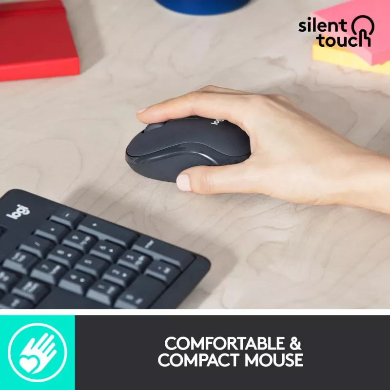 LOGITECH Mk295 Silent Wireless Combo Graphite Azerty belgická