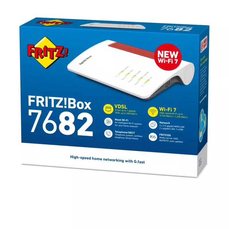 Box 7682 WLAN router 2,5 Gigabit Ethernet dvojpásmový (2,4 GHz / 5 GHz) biely