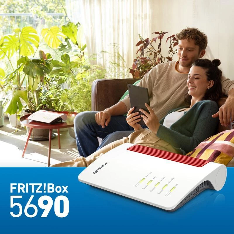 Box 5690 WLAN router 2,5 Gigabit Ethernet dvojpásmový (2,4 GHz / 5 GHz) červený, biely
