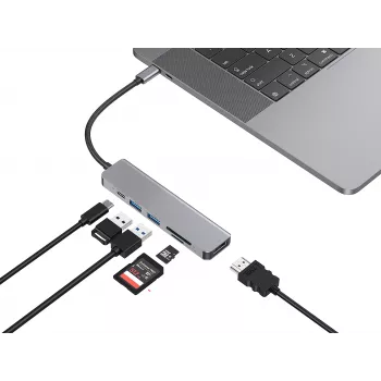 Conceptronic DONN02G dokovacia stanica/port replikátor USB 3.2 Gen 1 (3.1 Gen 1) Type-C hliník