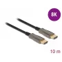 DELOCK aktívny optický HDMI kábel – konektor samec – konektor samec – 8K 60 Hz – 10 m – čierny