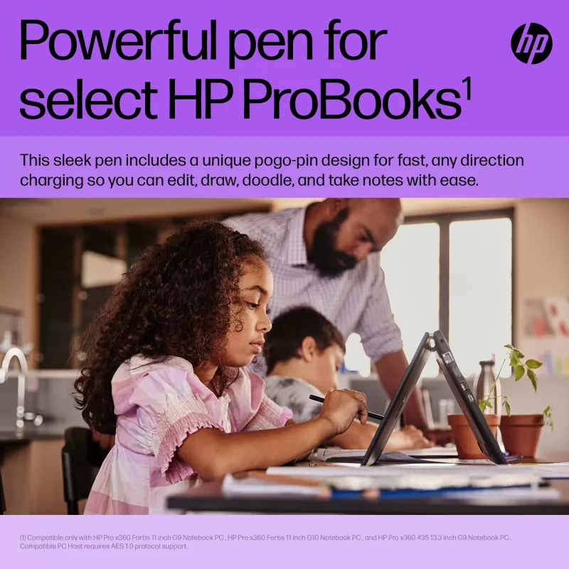 HP tenké nabíjacie pero HP tenké nabíjacie pero čierne s integrovanou batériou