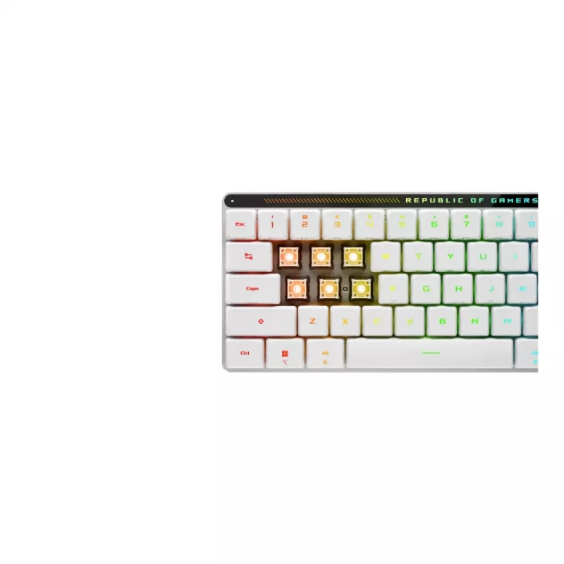 ASUS ROG Falchion RX Low Profile klávesnica herná USB + RF Wireless + Bluetooth QWERTZ biela