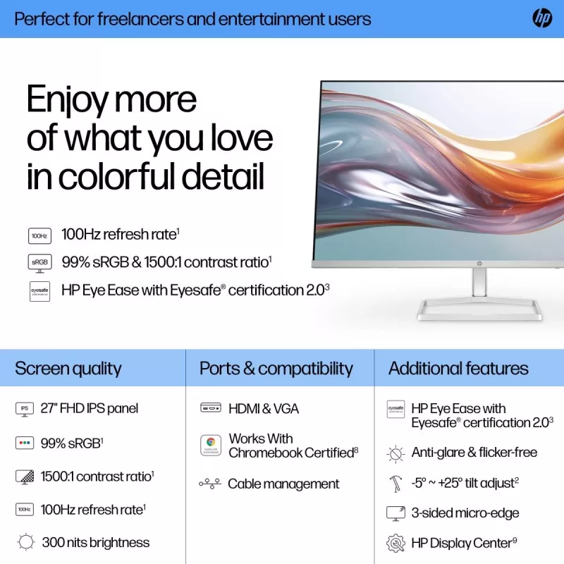 HP Desktop Monitor - Séria 5 527sw - 27